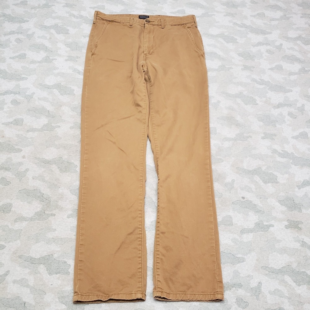 Levis Pants Mens 32x34 Brown Straight Leg Pockets‎